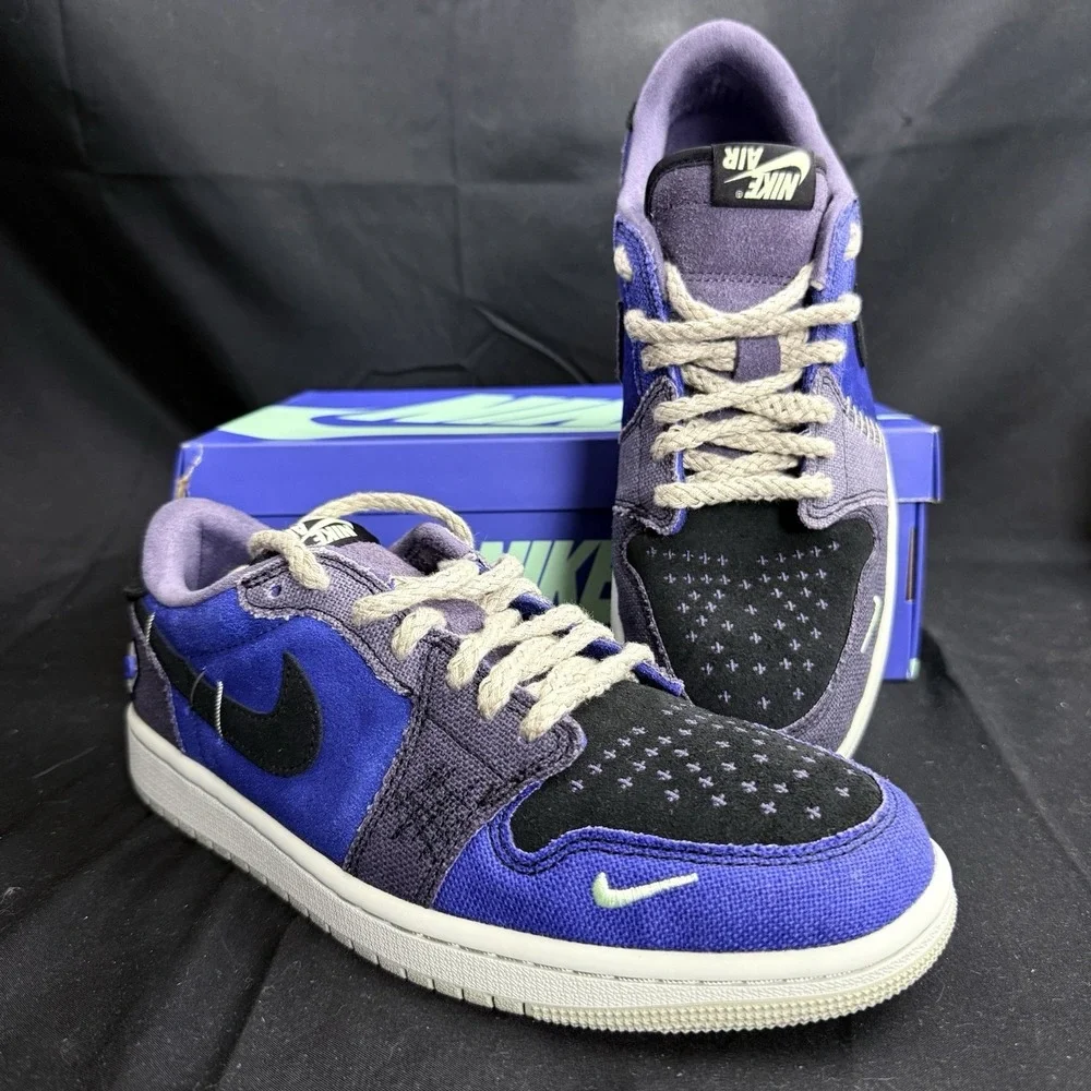 Mens 8.5 Air Jordan 1 Retro Low OG  Regency Purple Zion Williamson Voodoo